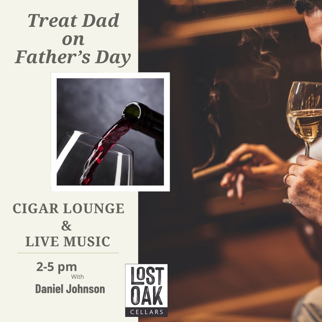 Father's Day Escape with wine, cigars, and live music.