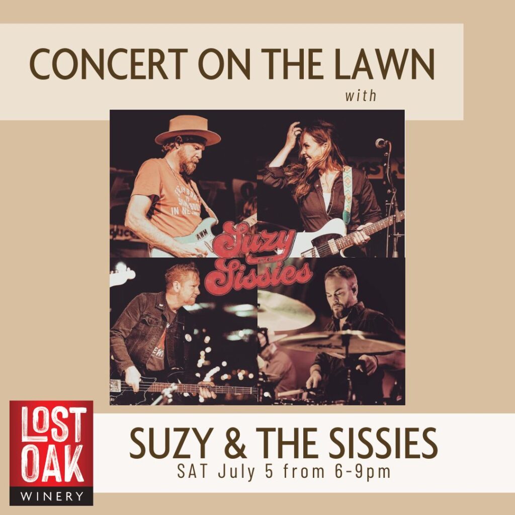 Concert on the Lawn With Suzy & the Sissies July 5th