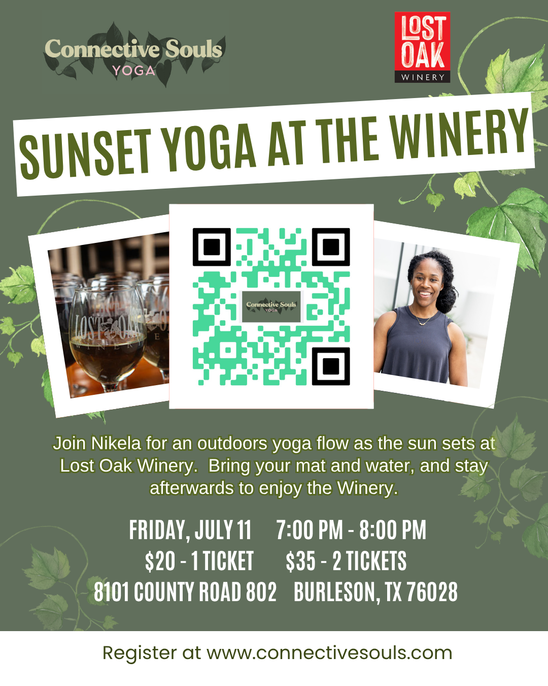 Sunset Yoga in the Vines