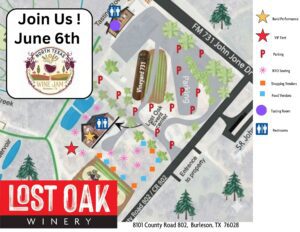 North Texas Wine Jam Map